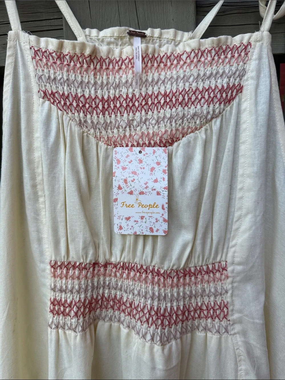 Free People Another Love Smocked Midi Dress NWT - Picture 4 of 6